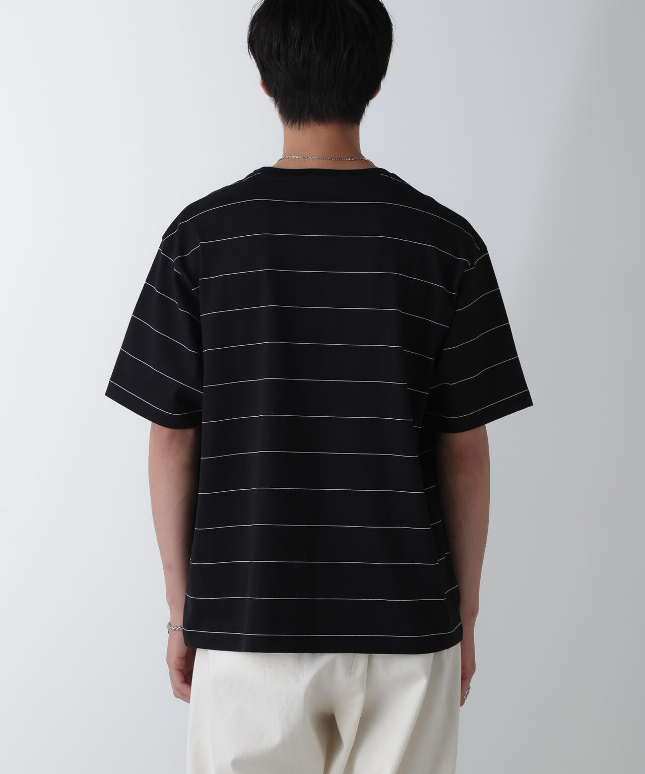 リラックス ボーダー Tシャツ 半袖