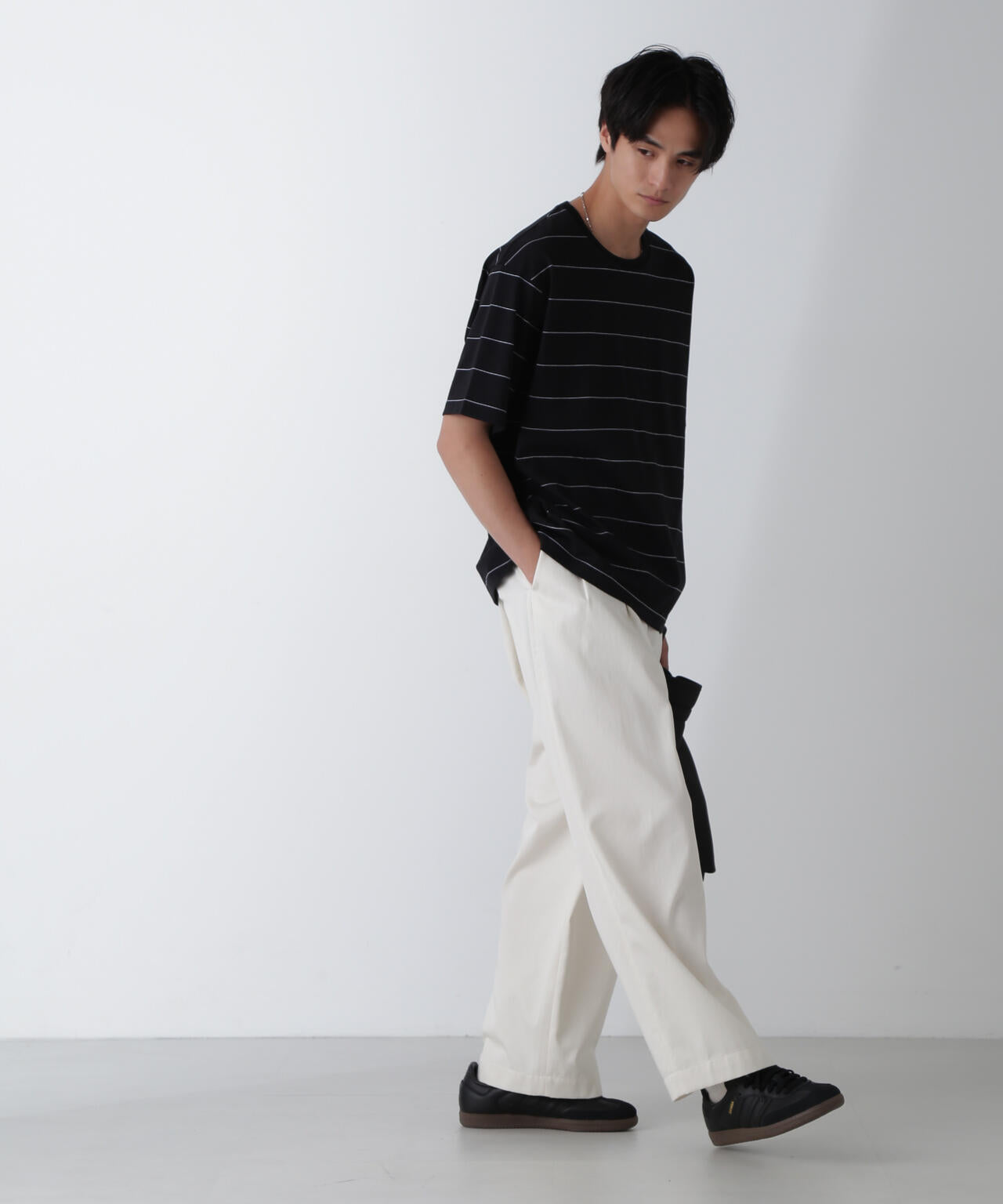 リラックスボーダーTシャツ 半袖 6724224220