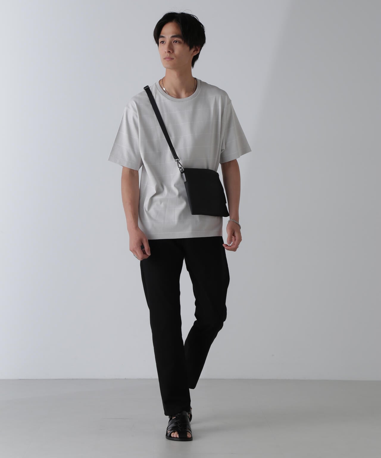 リラックス ボーダー Tシャツ 半袖