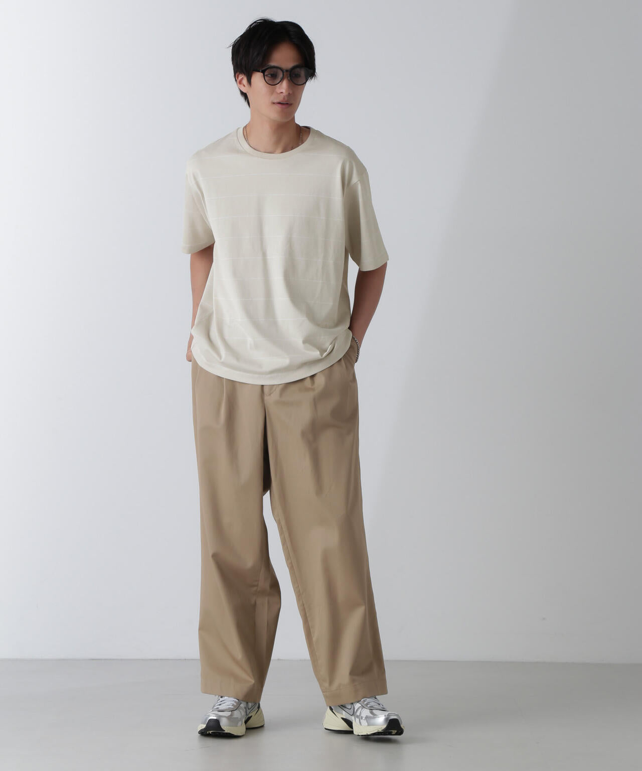 リラックスボーダーTシャツ 半袖 6724224220