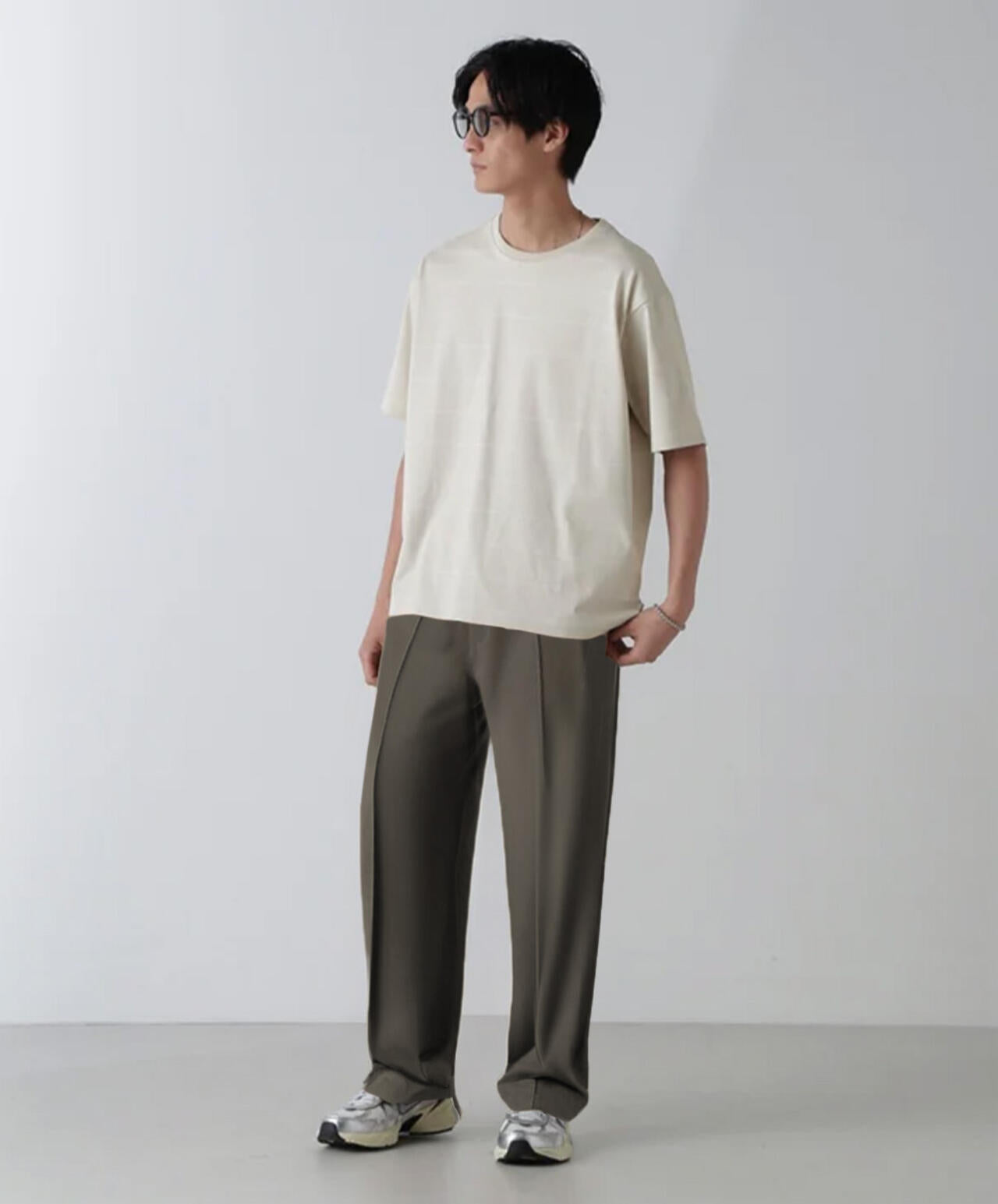 リラックス ボーダー Tシャツ 半袖