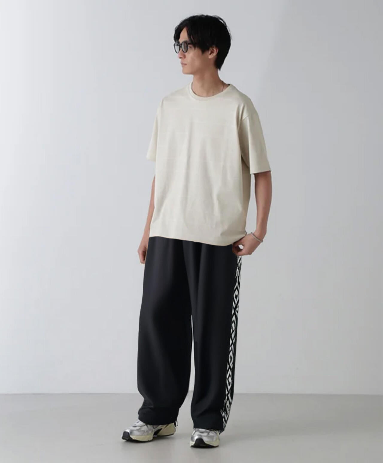 リラックス ボーダー Tシャツ 半袖