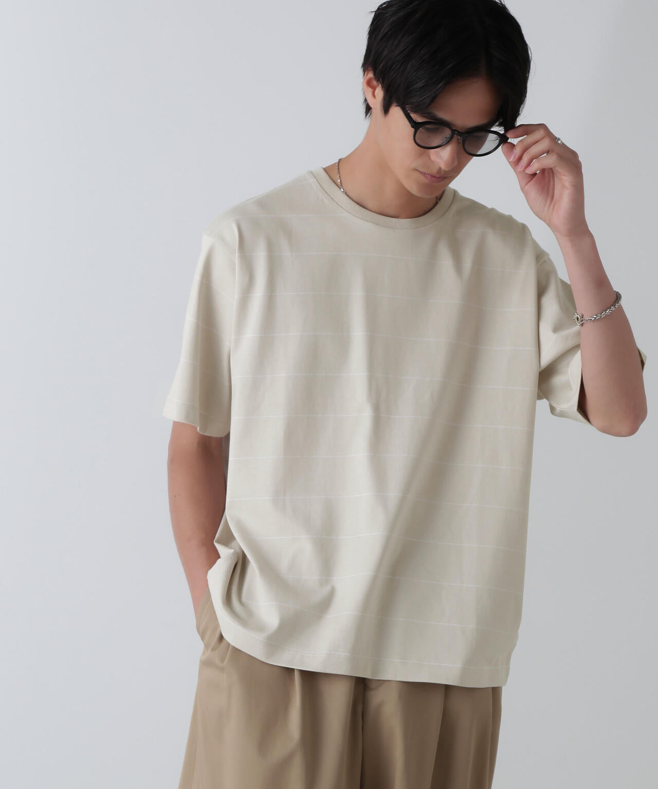 リラックスボーダーTシャツ 半袖 6724224220