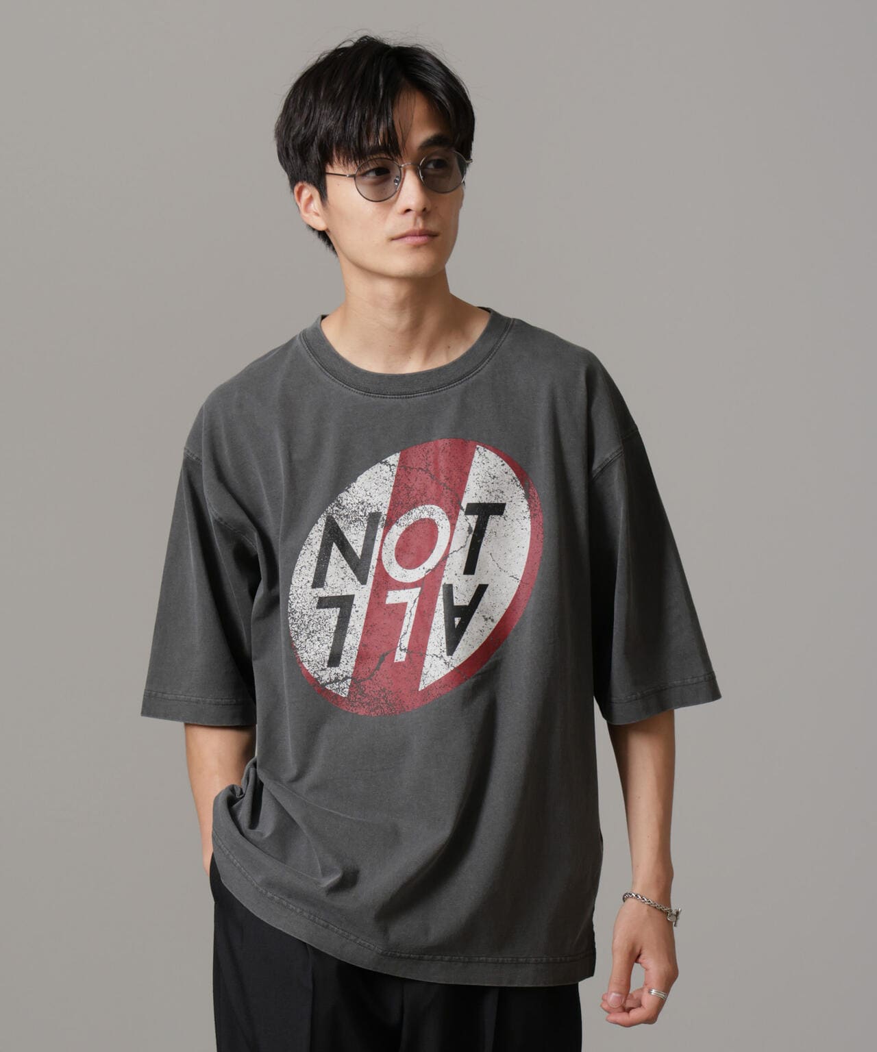 「NOT ALL」オーバーダイTシャツ 半袖 6724224227