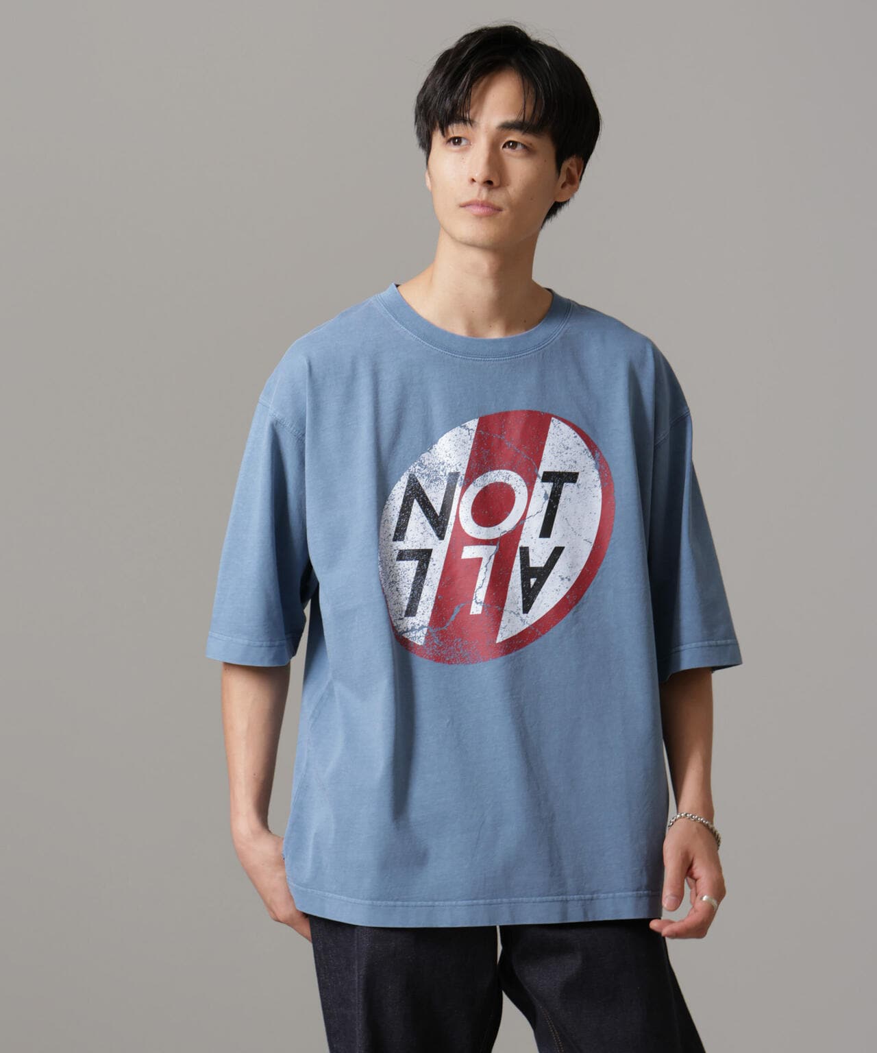 「NOT ALL」オーバーダイTシャツ 半袖 6724224227
