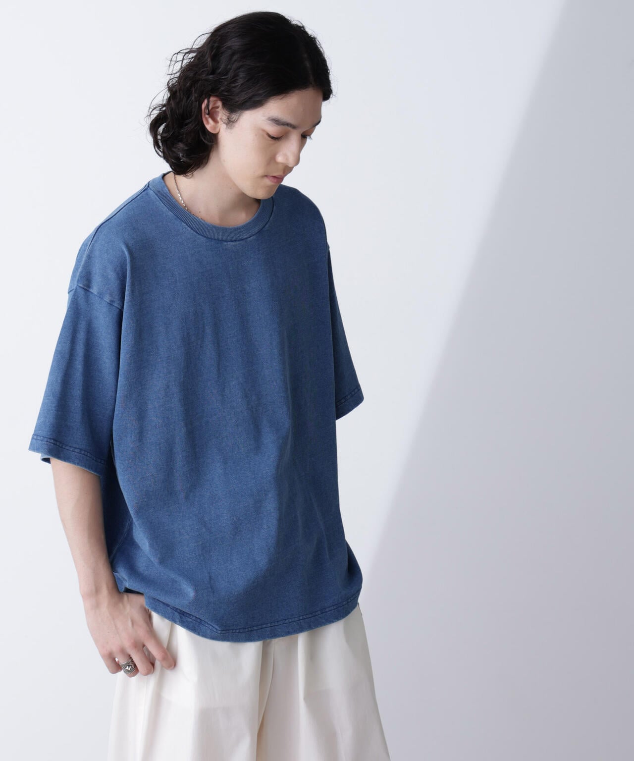 リラックスインディゴTシャツ 半袖 6724224231
