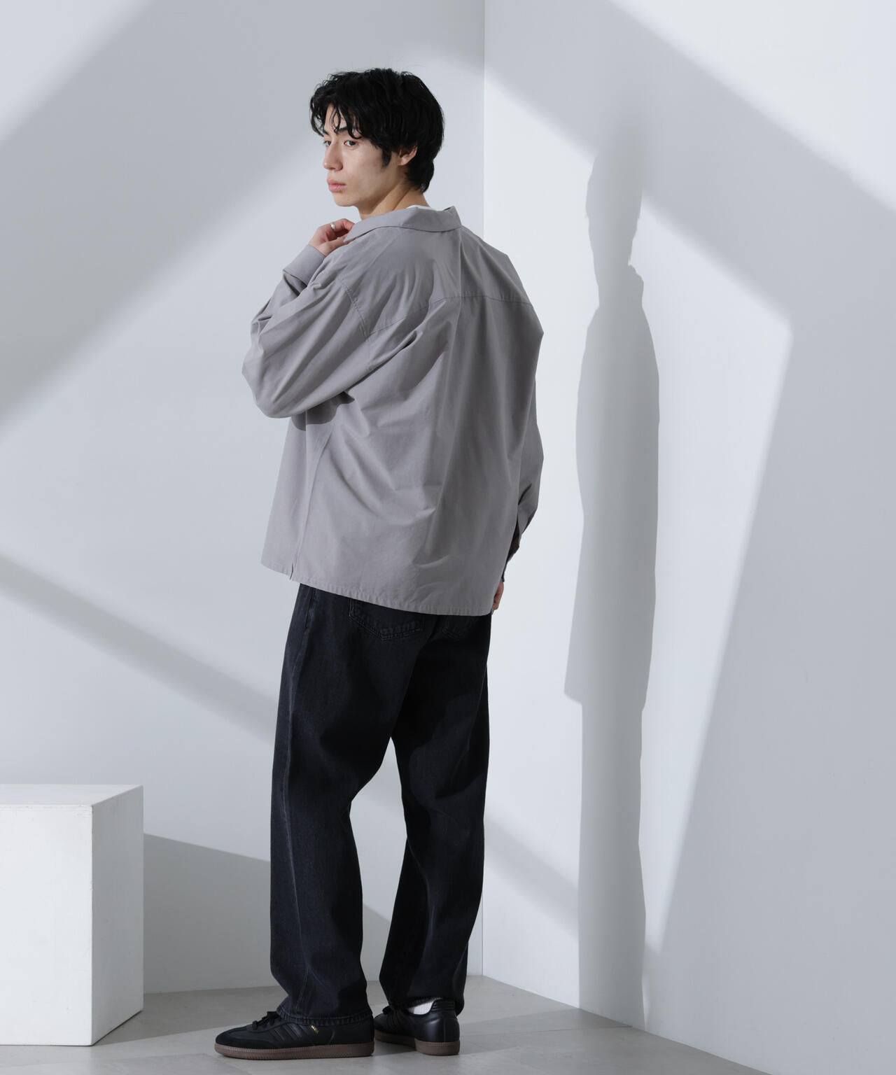 ストレッチワイドシャツブルゾン(セットアップ可) 6725112207