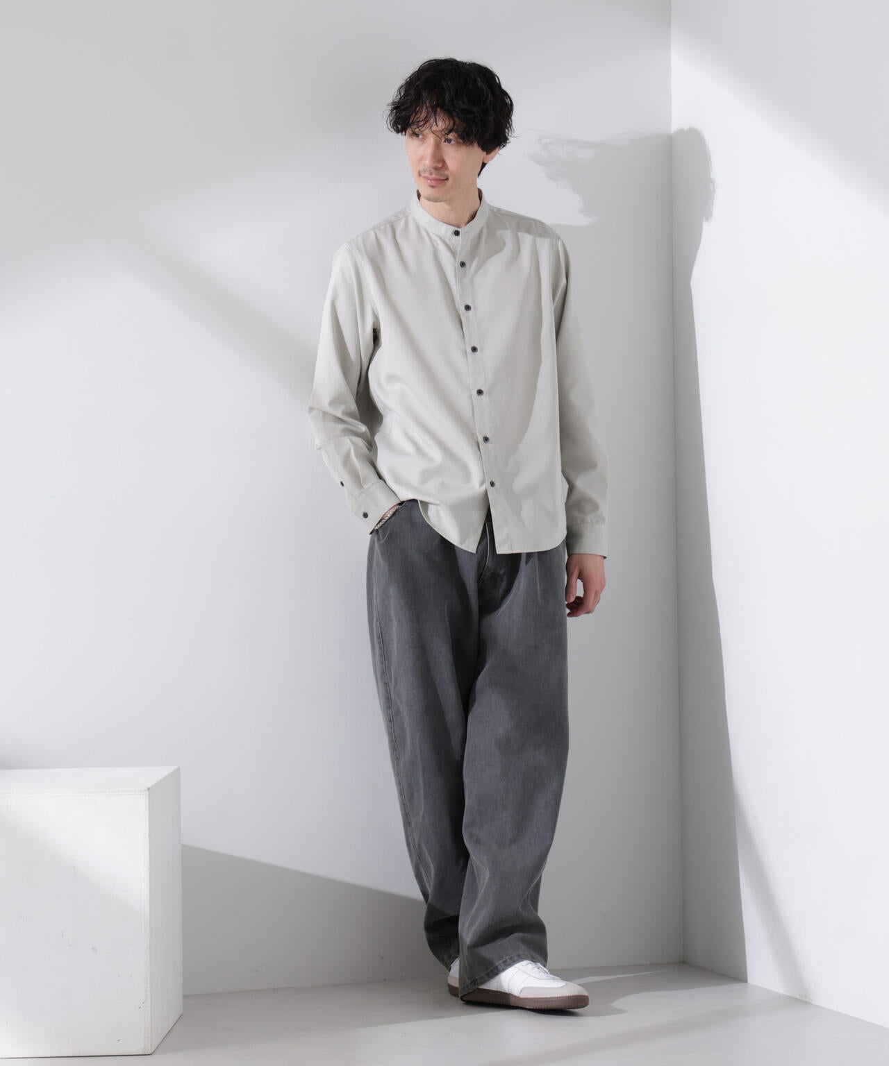 北欧、暮らしの道具店 NORMALLY バンドカラーシャツ