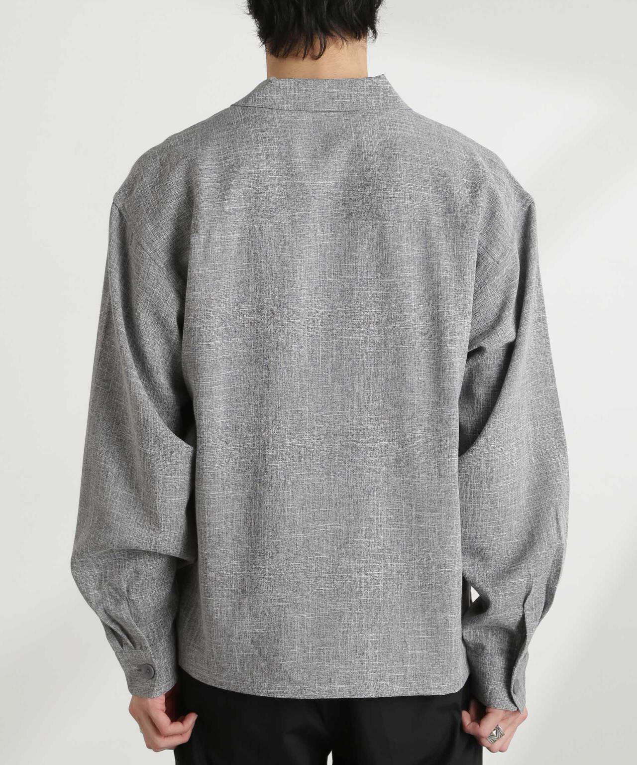 WEB限定 / リネンライク 開襟 シャツ 長袖