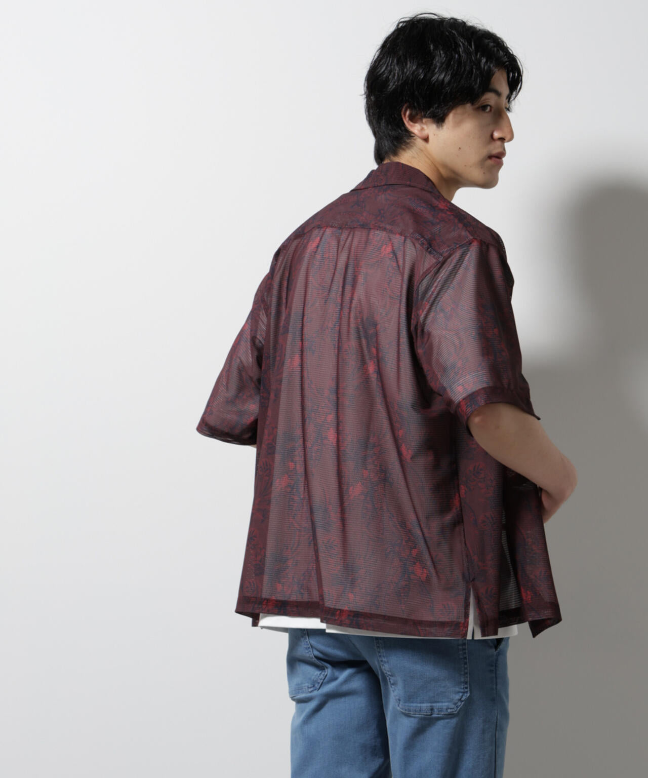 NORMANBROS別注 メッシュプリントシャツ 半袖 6725121001