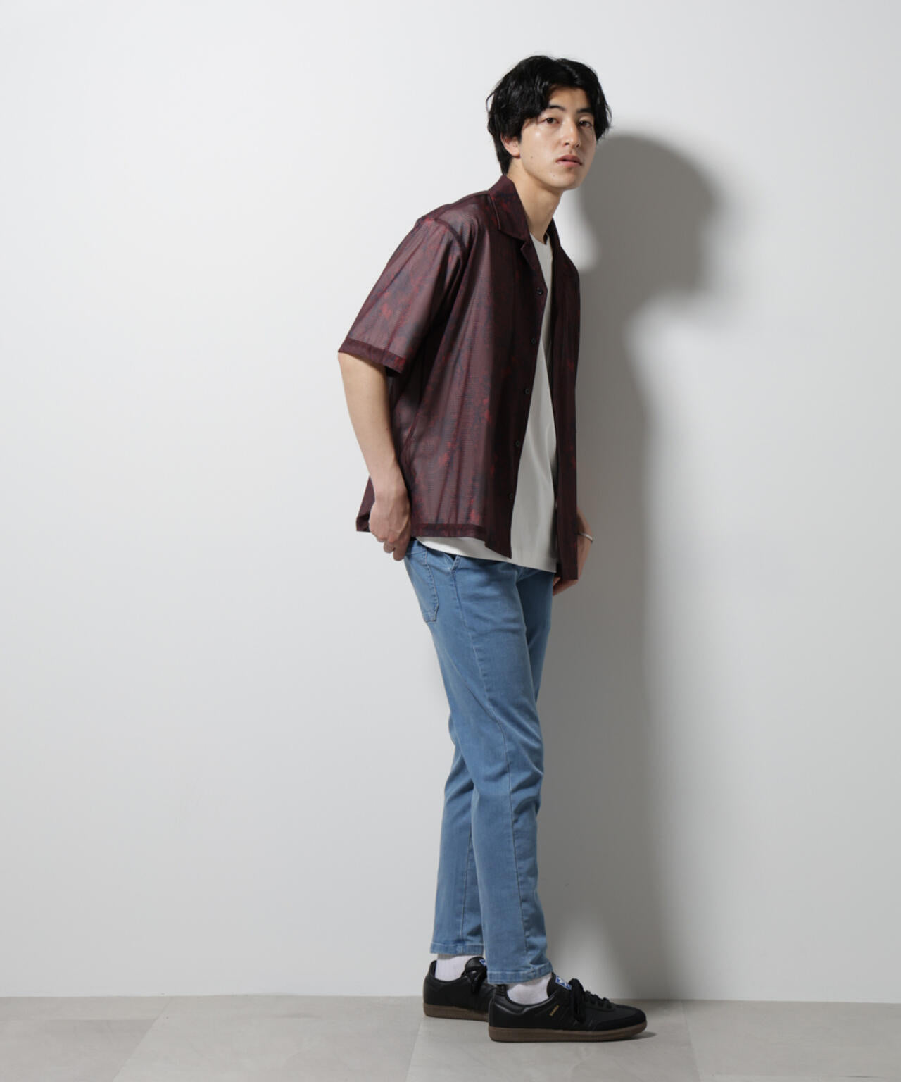 NORMANBROS別注 メッシュプリントシャツ 半袖 6725121001