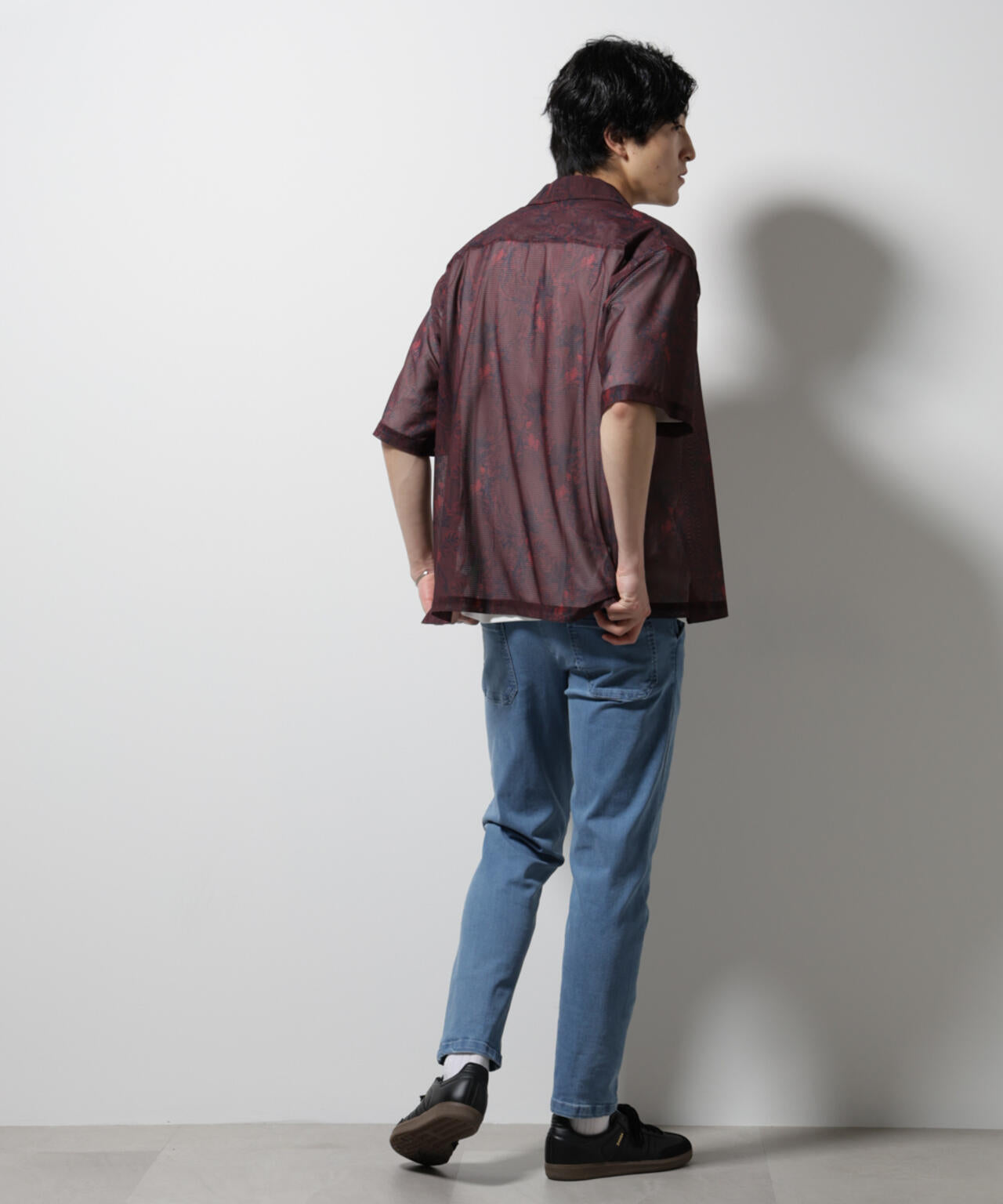 NORMANBROS別注 メッシュプリントシャツ 半袖 6725121001