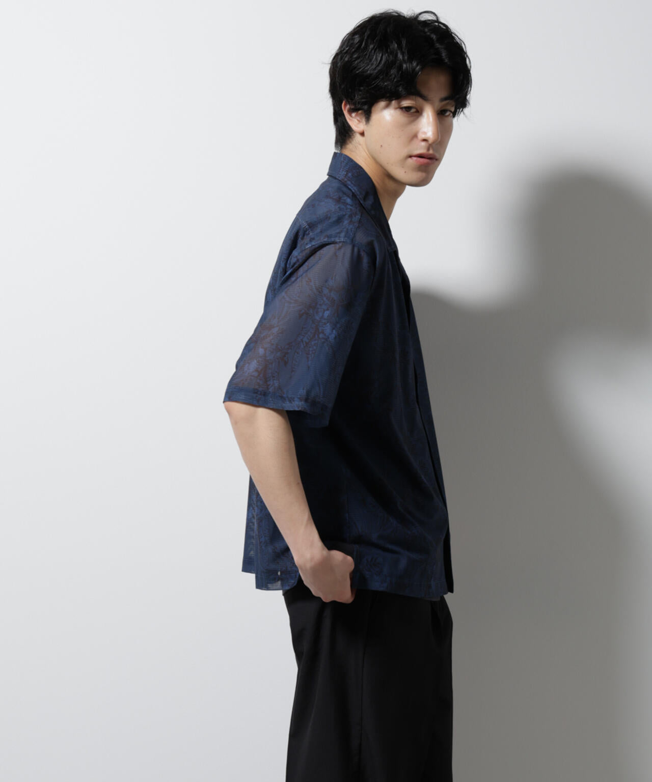 NORMANBROS別注 メッシュプリントシャツ 半袖 6725121001
