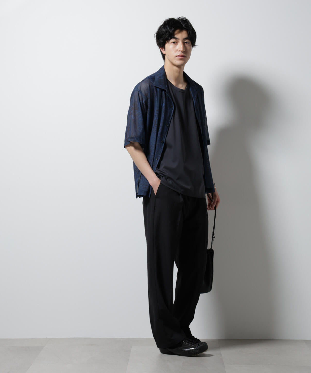 NORMANBROS別注 メッシュプリントシャツ 半袖 6725121001