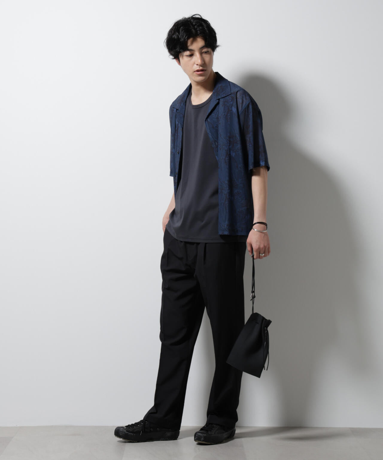 NORMANBROS別注 メッシュプリントシャツ 半袖 6725121001
