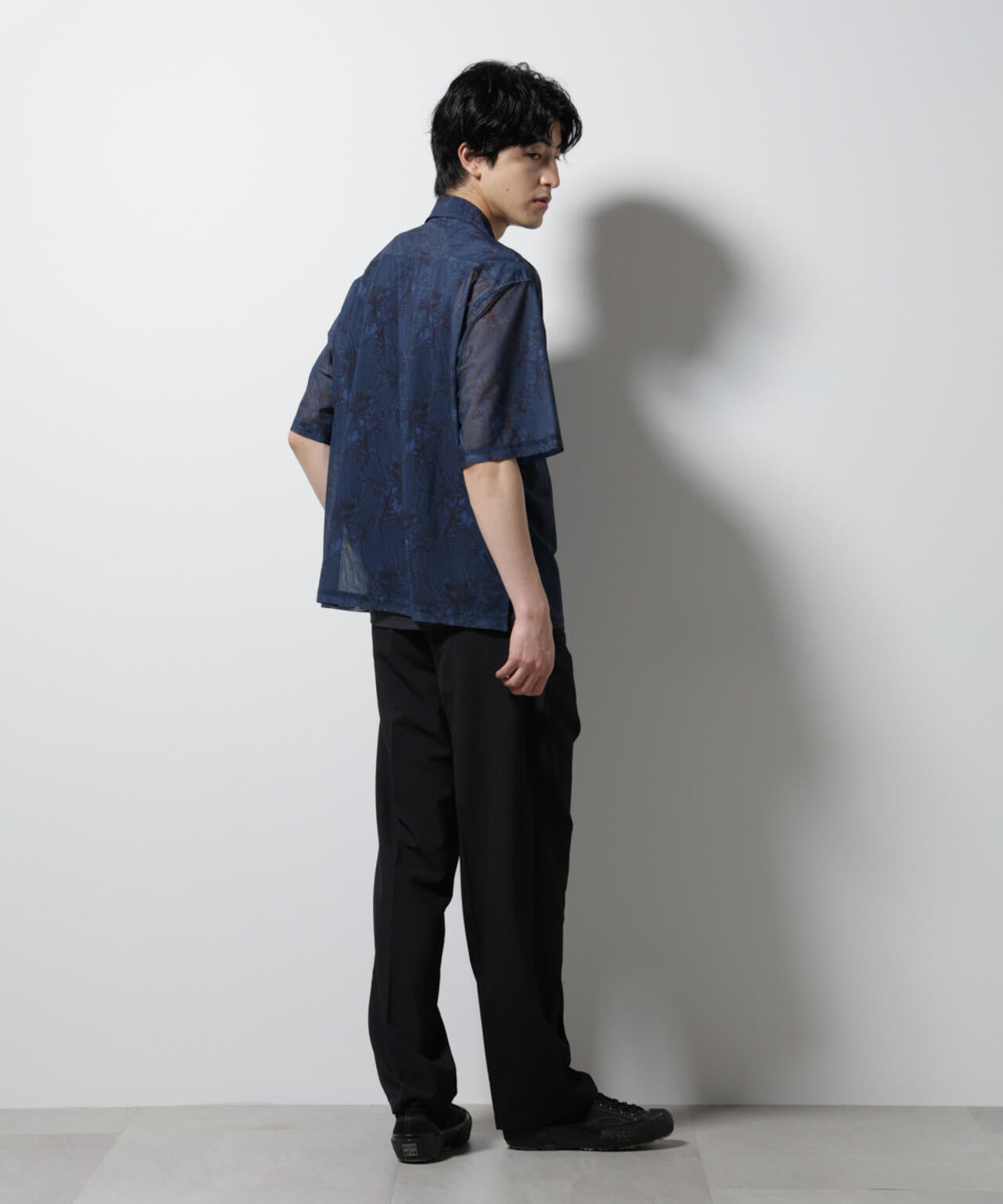 NORMANBROS別注 メッシュプリントシャツ 半袖 6725121001