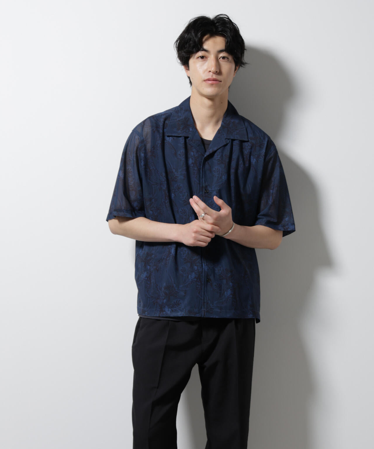 NORMANBROS別注 メッシュプリントシャツ 半袖 6725121001