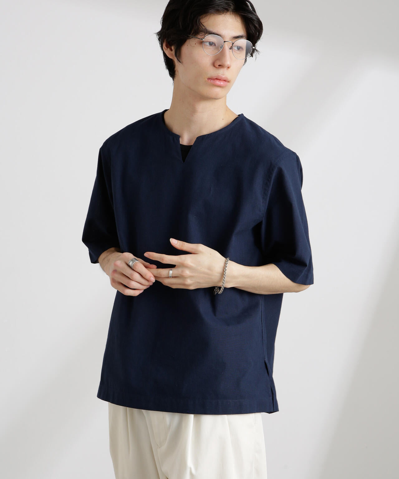 ARTS&SCIENCE コットン リネン プルオーバー スモッグシャツ L 1984726635.jpg?1690614824