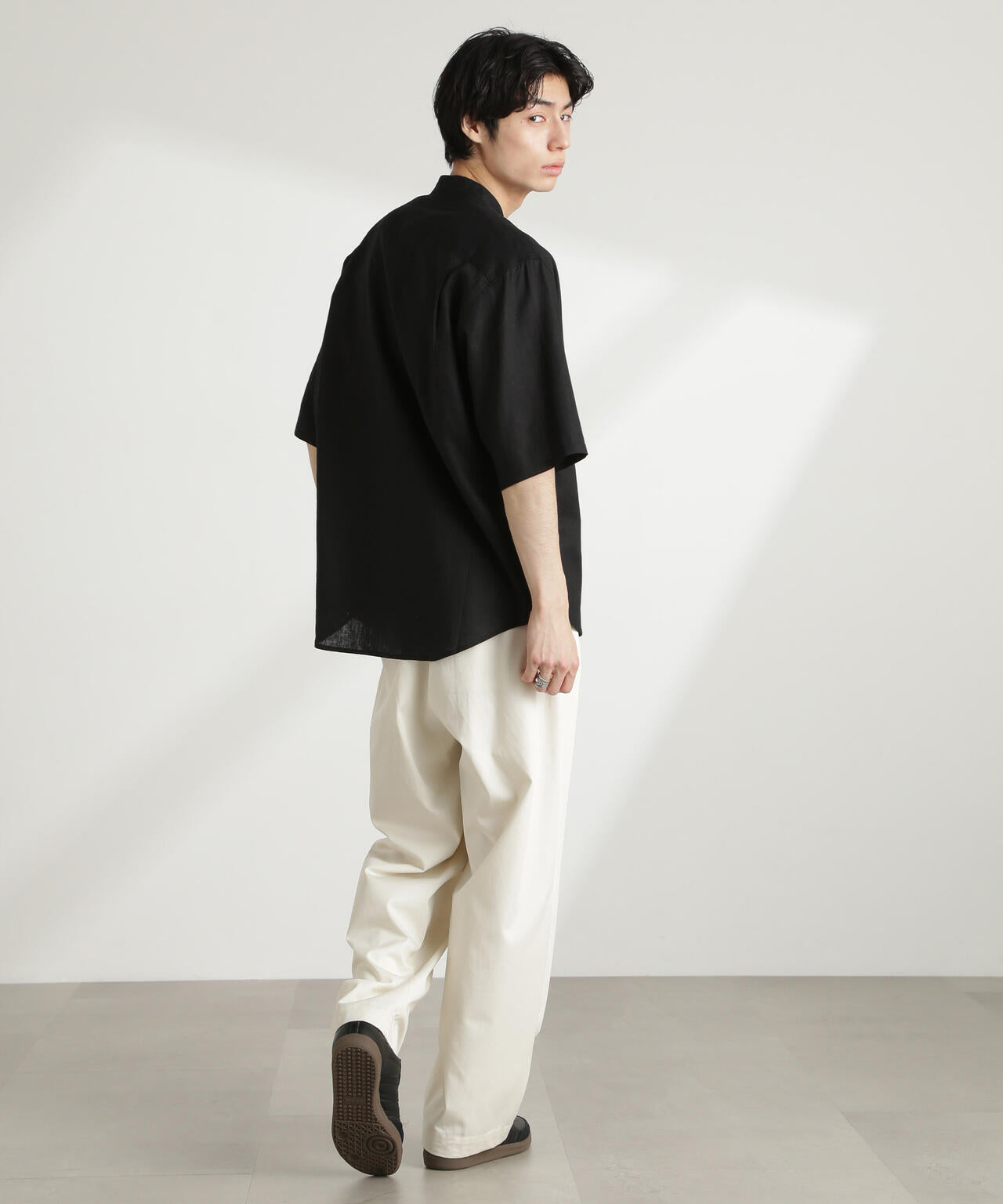 【新品未使用】KAPTAN SUNSHINE リネンバンドカラーシャツ 新品未使用】KAPTAN SUNSHINE リネンバンドカラーシャツ