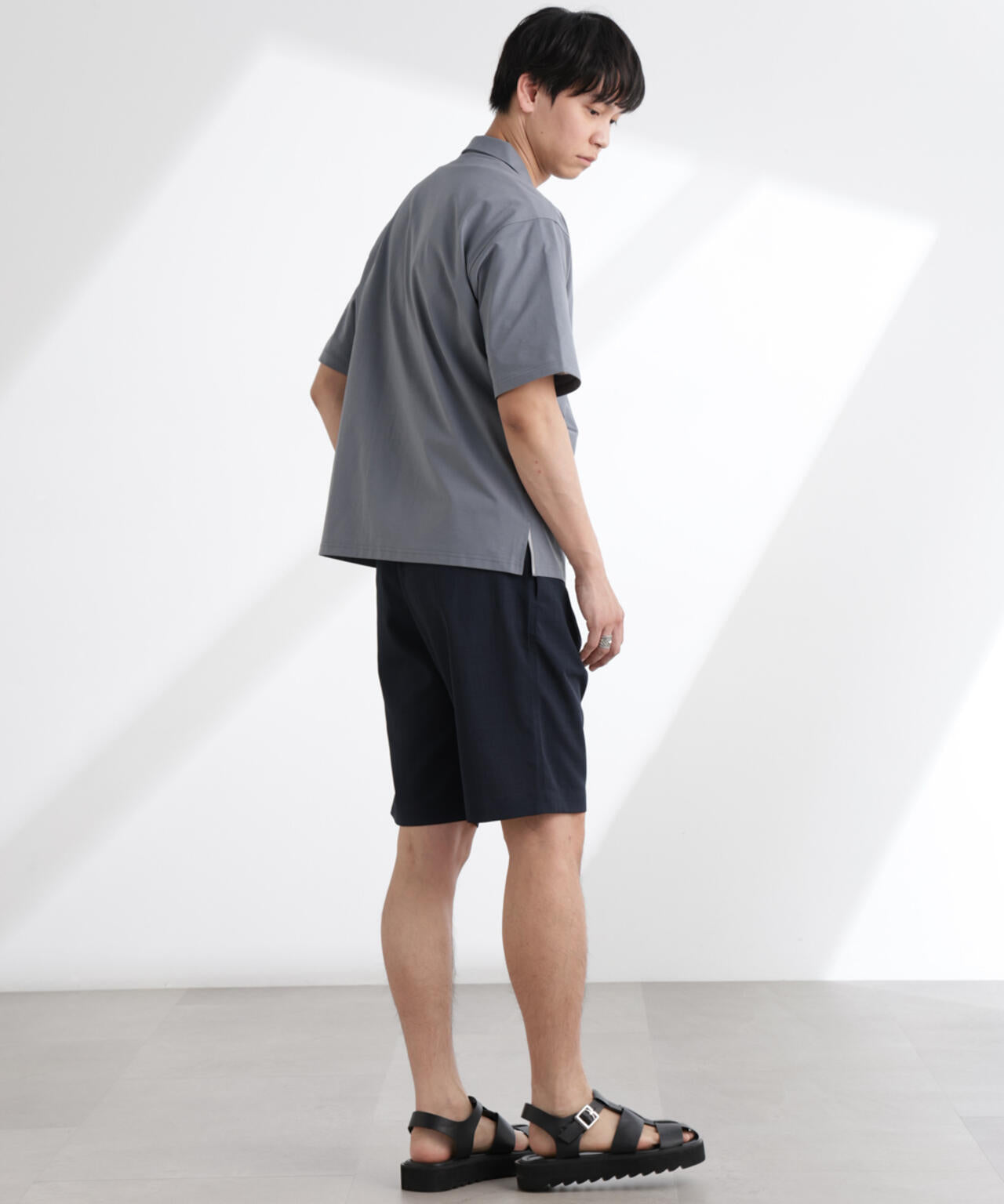 ドライジャージー オープンカラー シャツ 半袖 (セットアップ可)