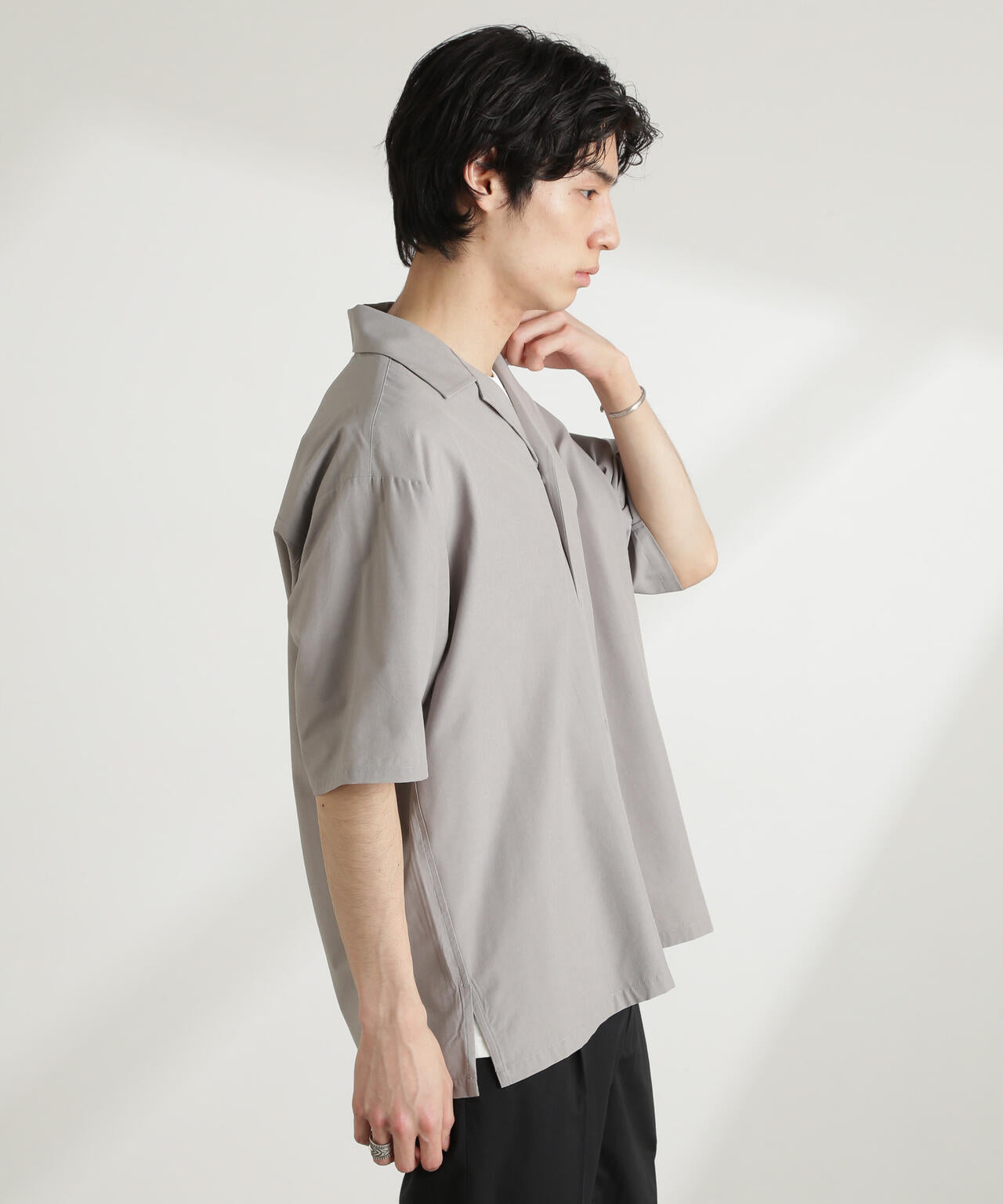 [HYDROGEN] ユニ デイリー ウブン セットアップ 半袖 Tシャツ ドライジャージー オープンカラー シャツ 半袖 (セットアップ可)