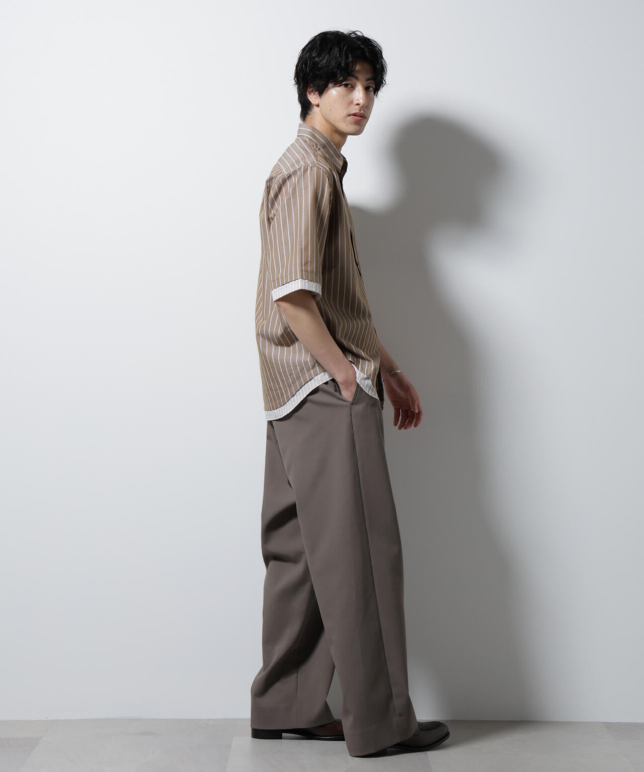 クレイジー ストライプシャツ 半袖 1