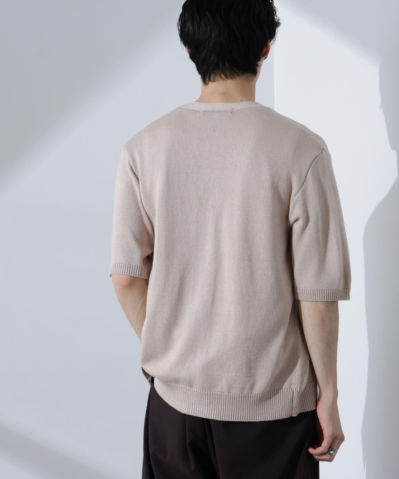 コットンライクニットカーディガン 半袖 6725122205