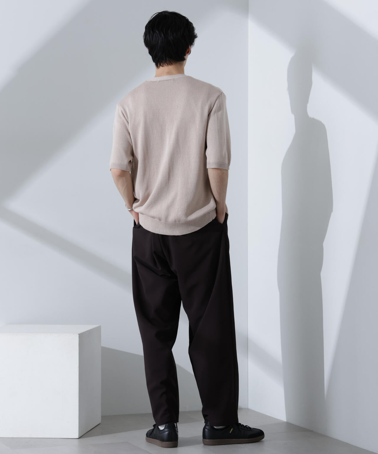 コットンライクニットカーディガン 半袖 6725122205