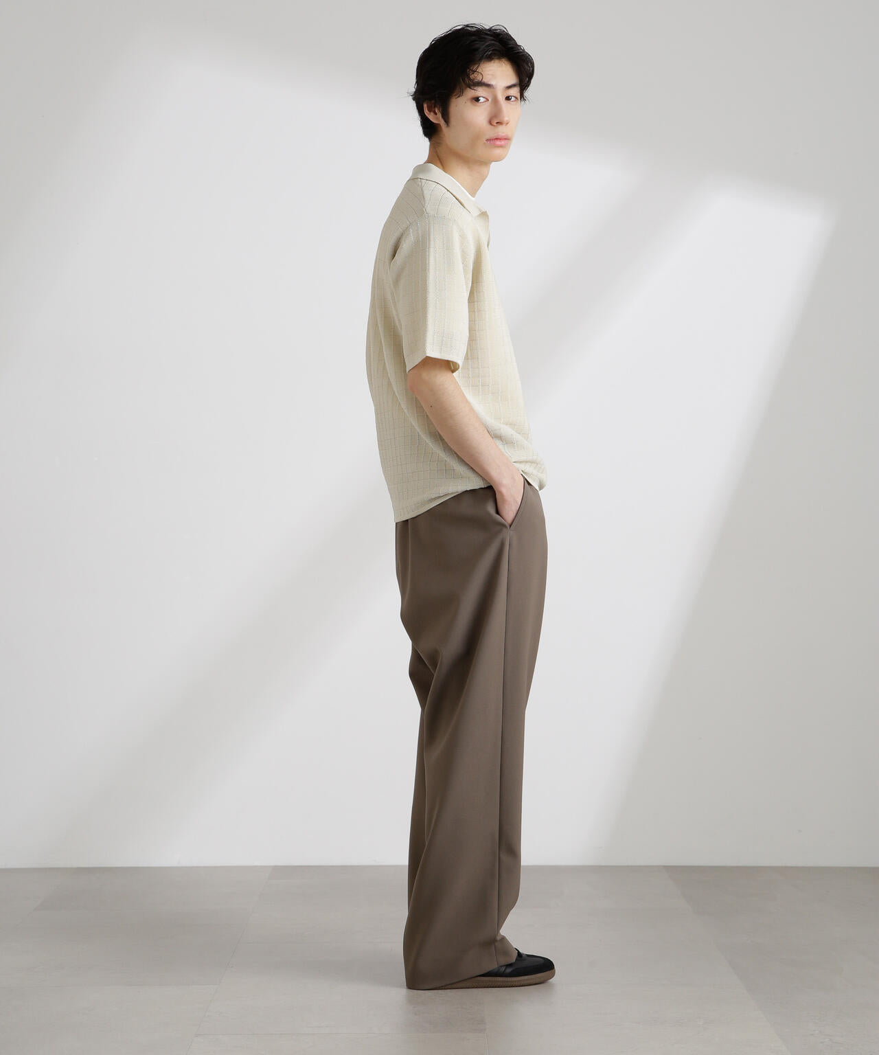 透かし編みスキッパーニット 半袖 6725122209