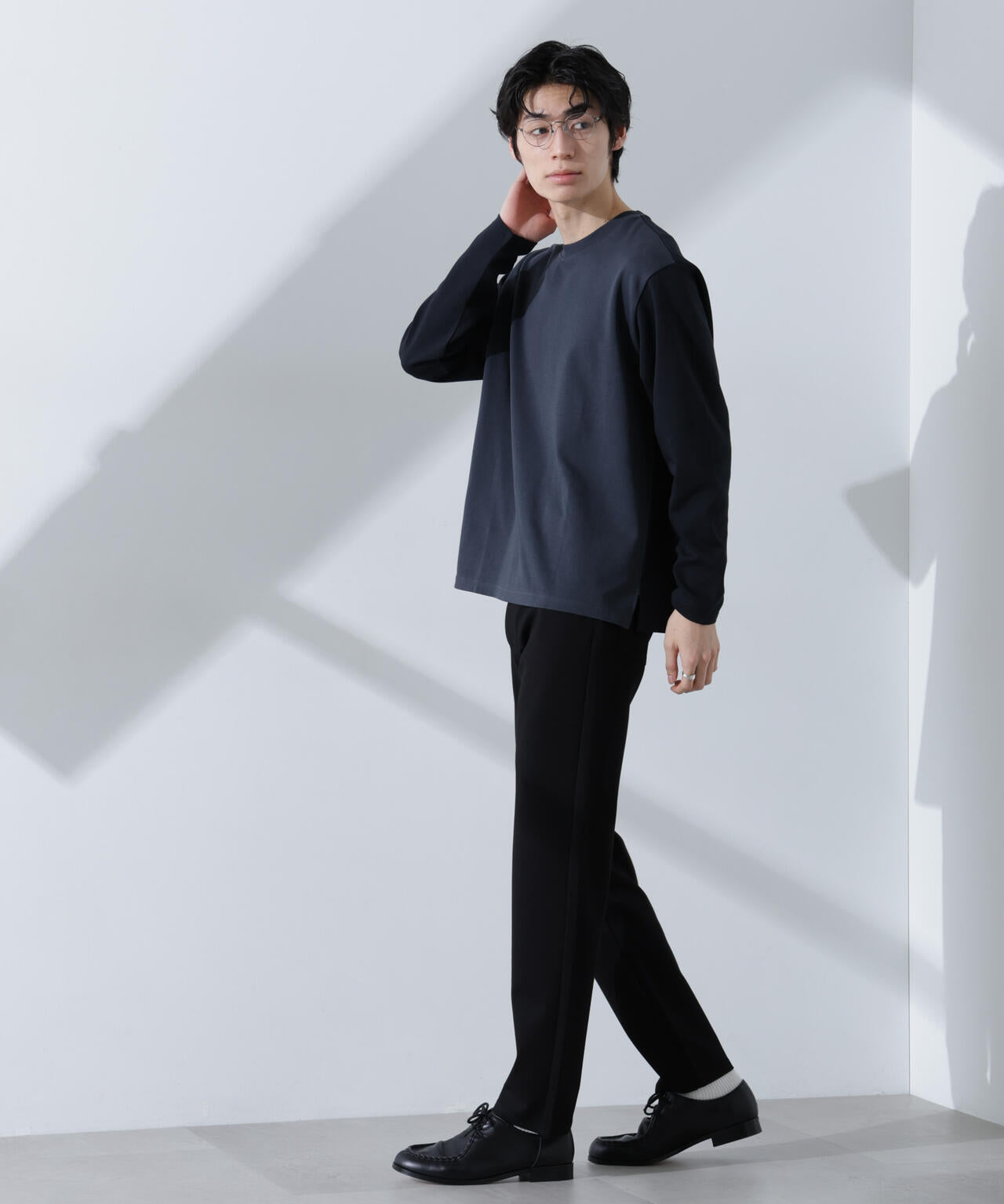 2トーンシルケットTシャツ 長袖 6725123212