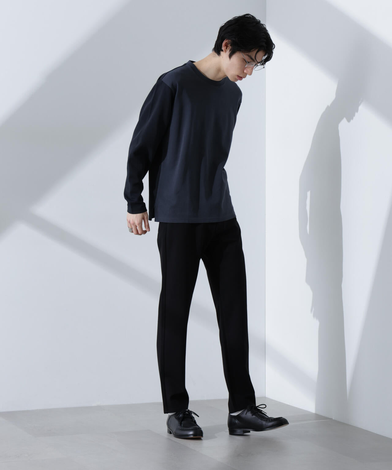 2トーンシルケットTシャツ 長袖 6725123212