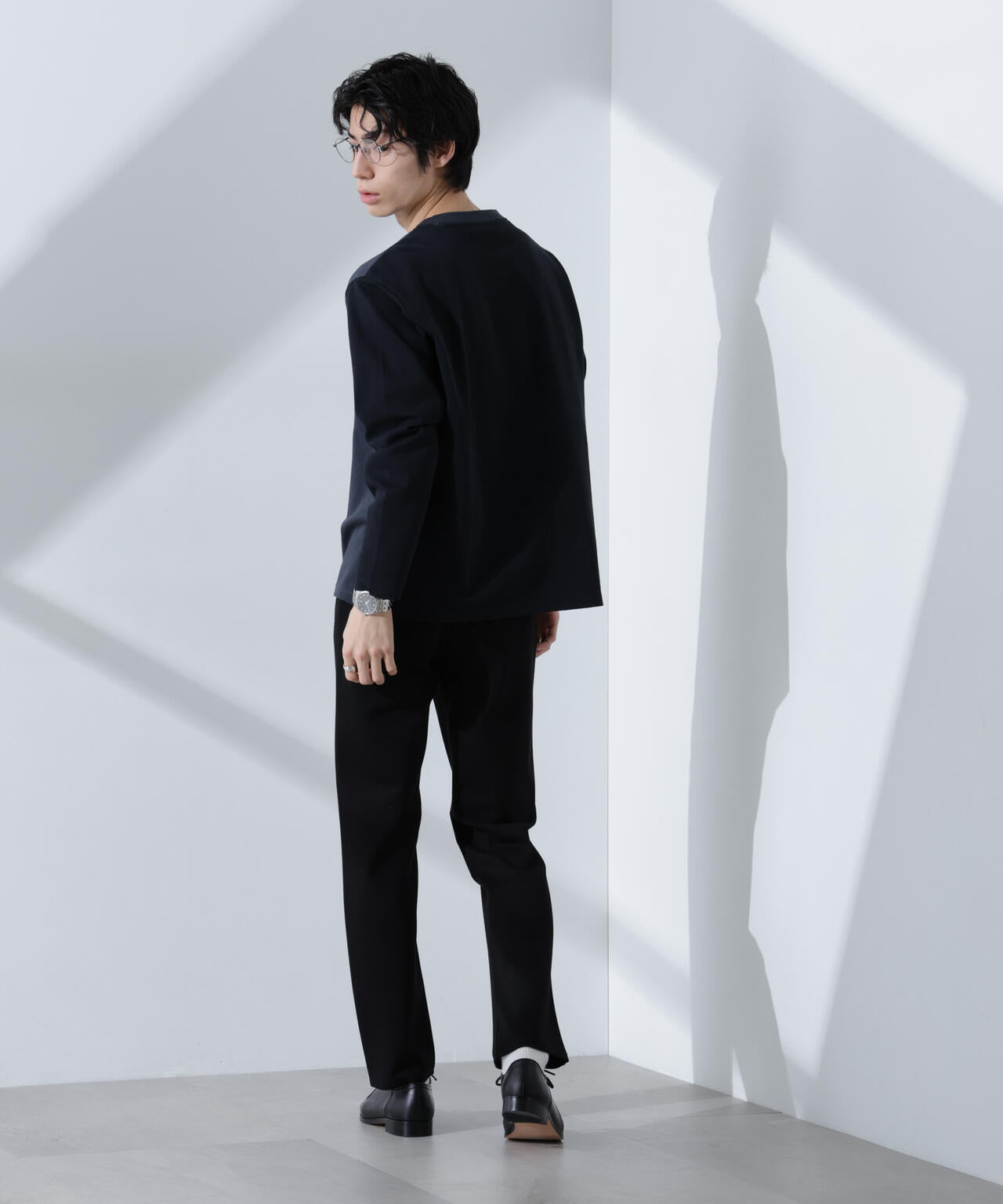 2トーン シルケット Tシャツ 長袖