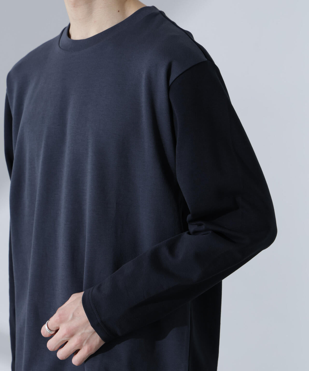 2トーンシルケットTシャツ 長袖 6725123212