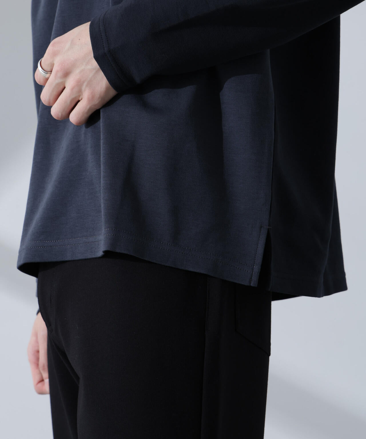 2トーンシルケットTシャツ 長袖 6725123212