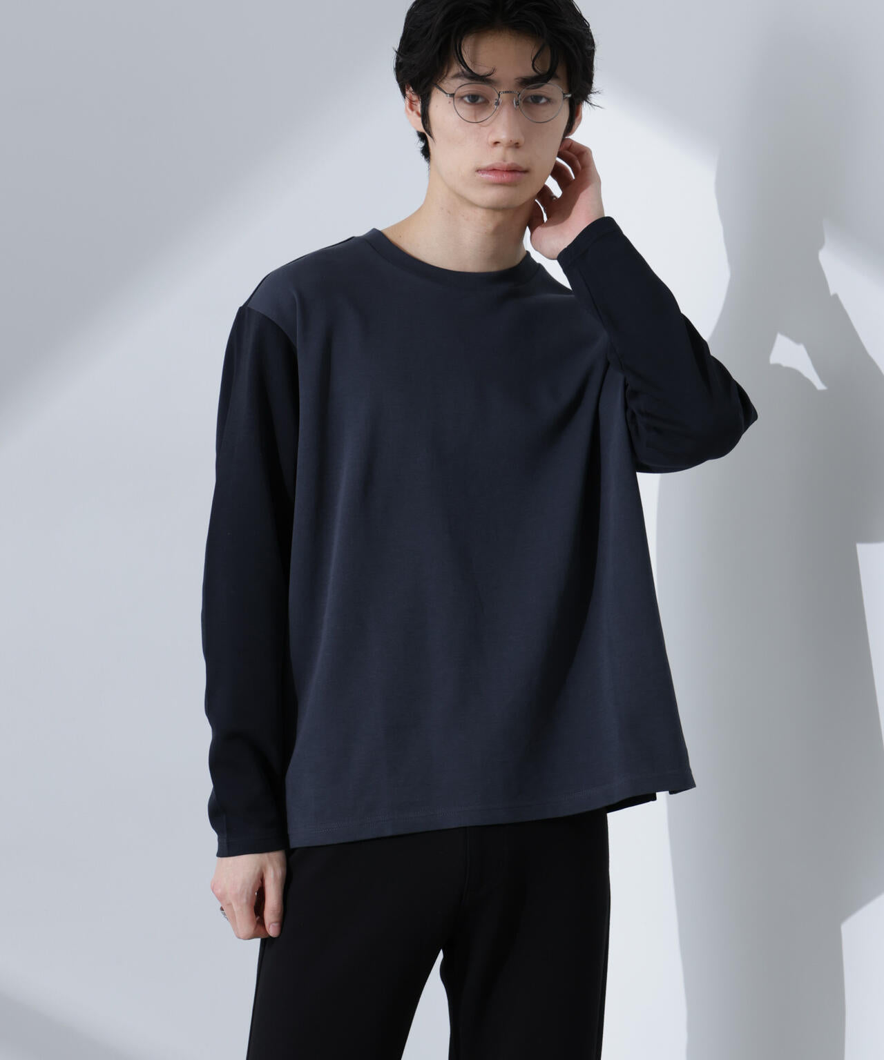 2トーンシルケットTシャツ 長袖 6725123212