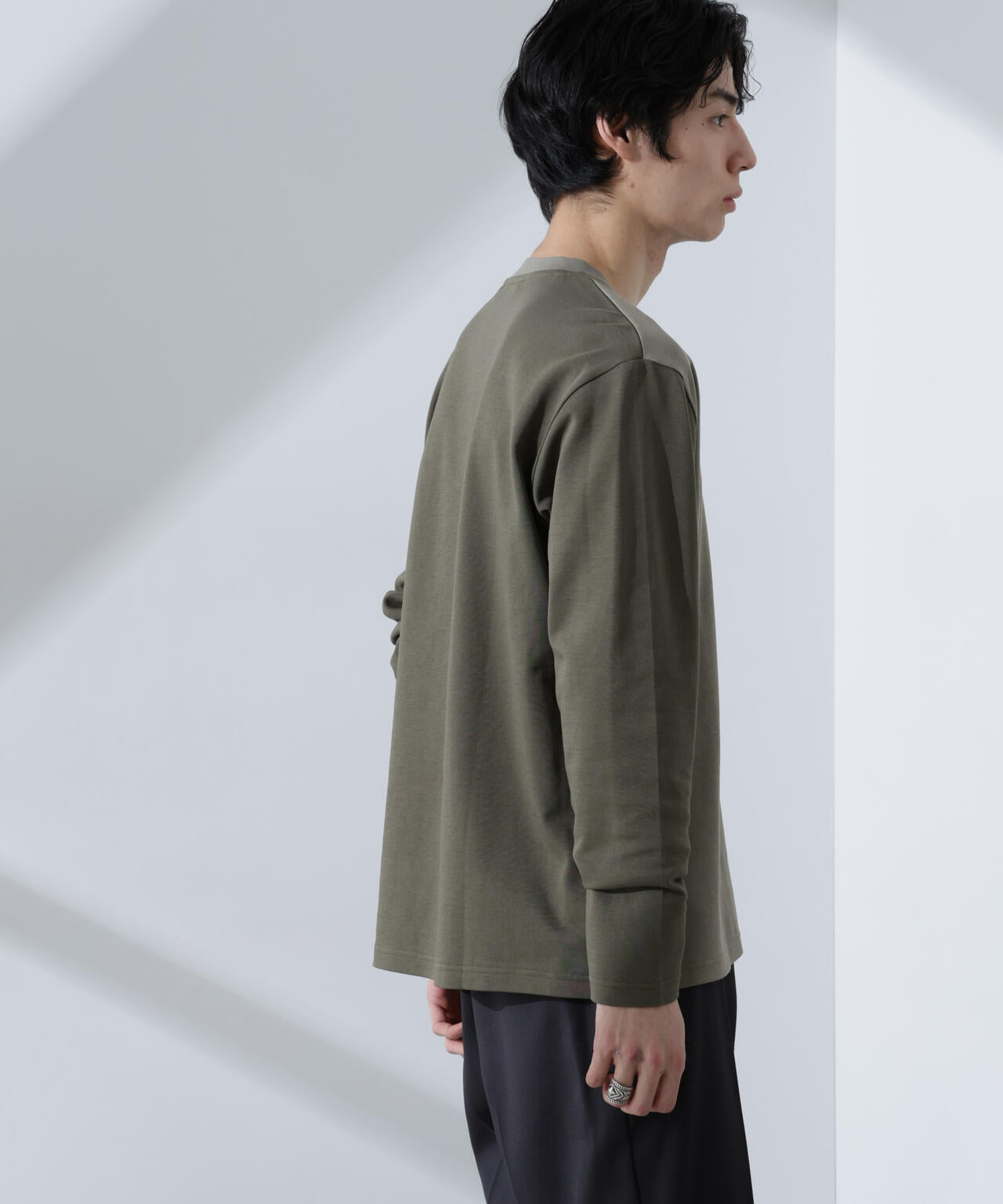 2トーンシルケットTシャツ 長袖 6725123212