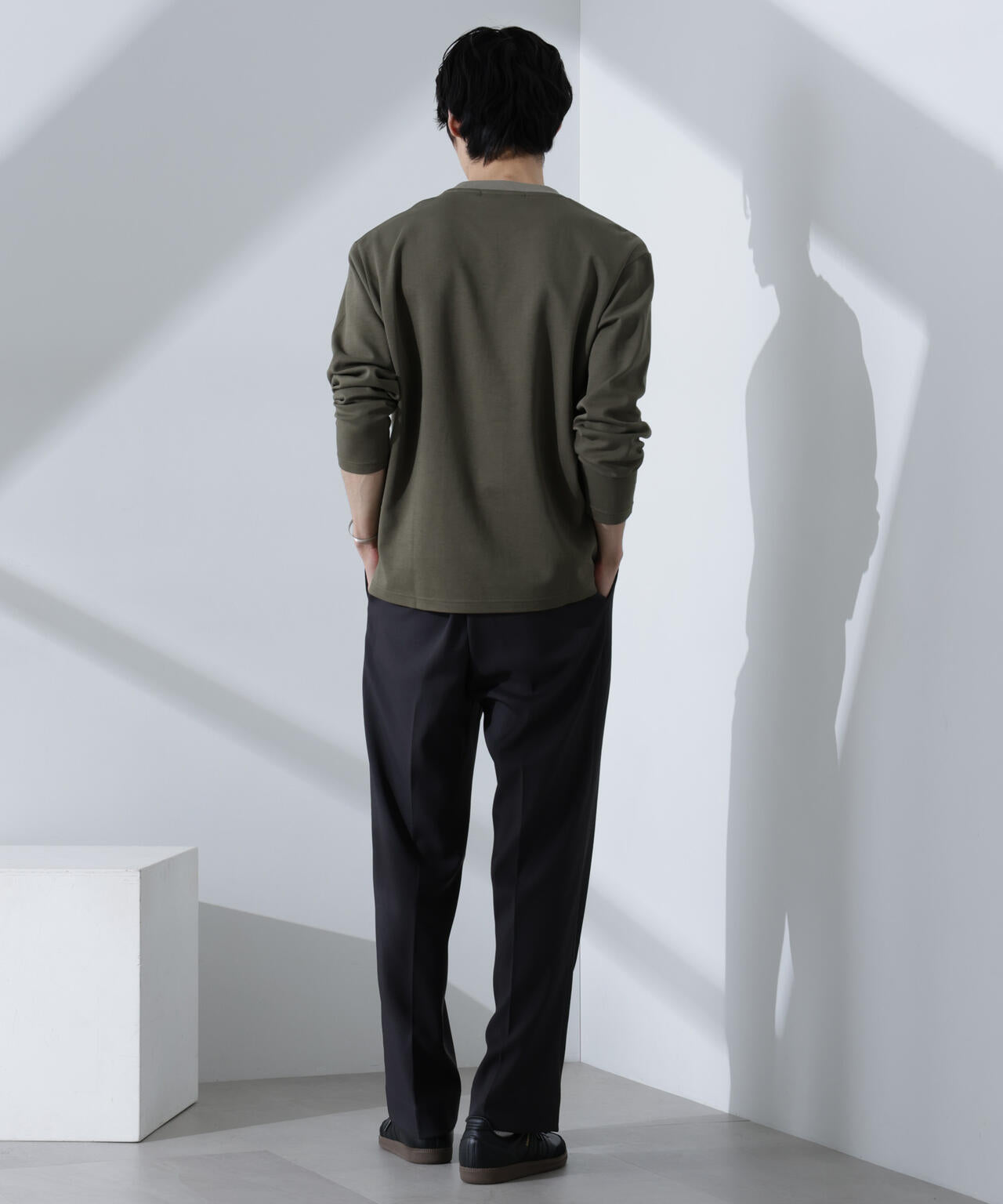 2トーン シルケット Tシャツ 長袖