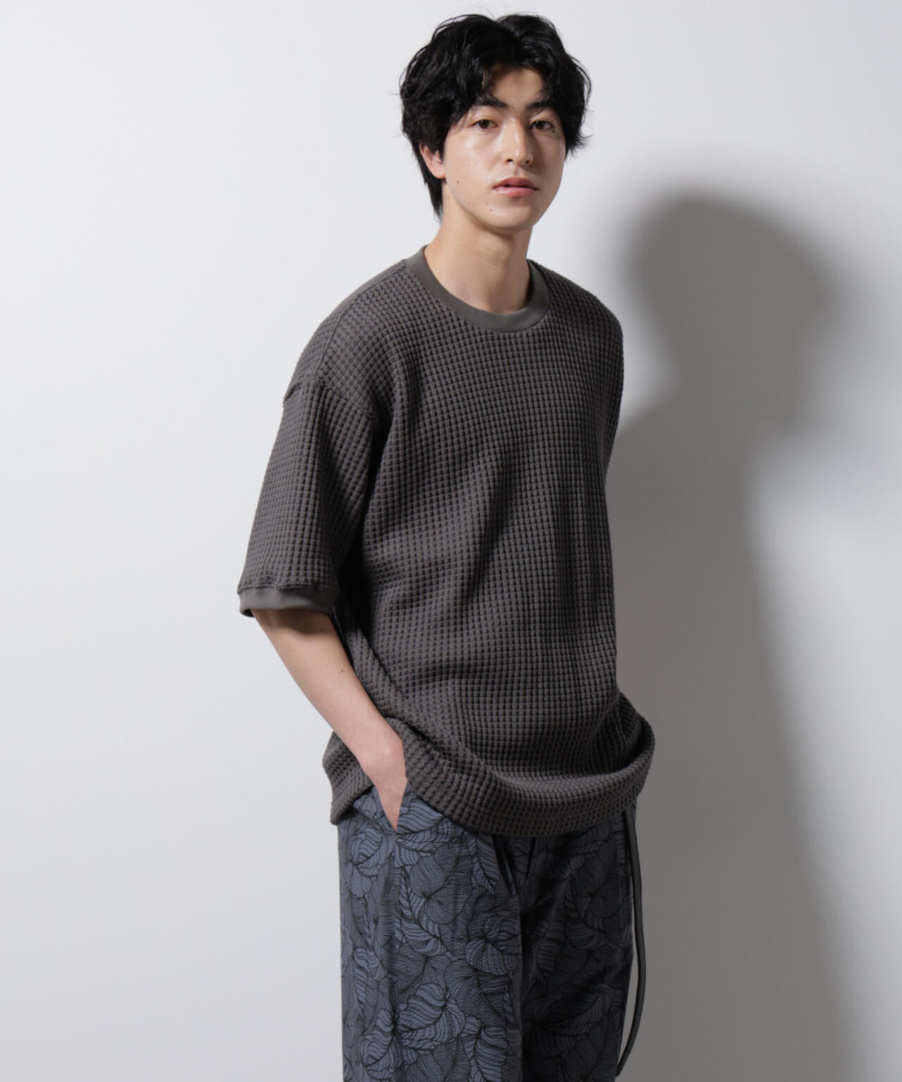 オニワッフルビッグTシャツ 五分袖 6725124216