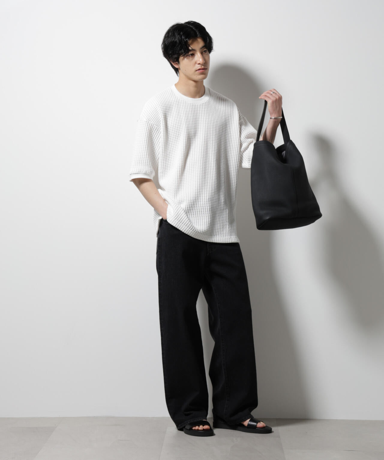 オニワッフルビッグTシャツ 五分袖 6725124216