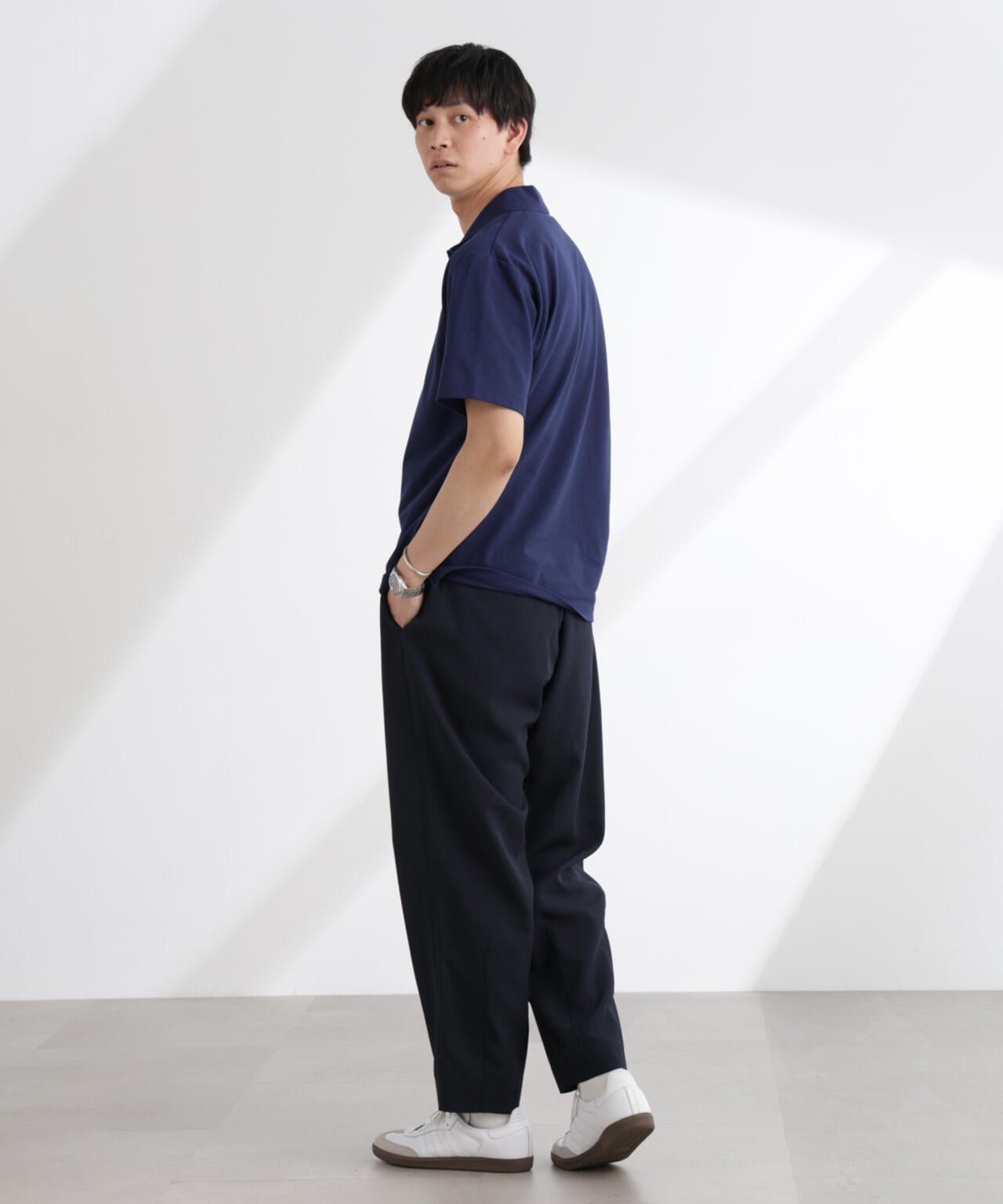 ナノベア 鹿の子 ポロシャツ 半袖