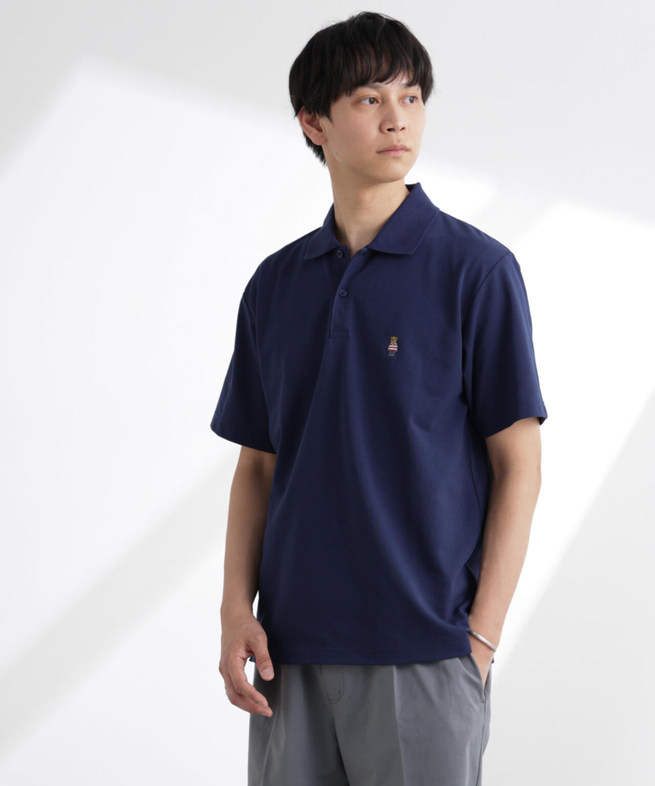 ナノベア 鹿の子 ポロシャツ 半袖