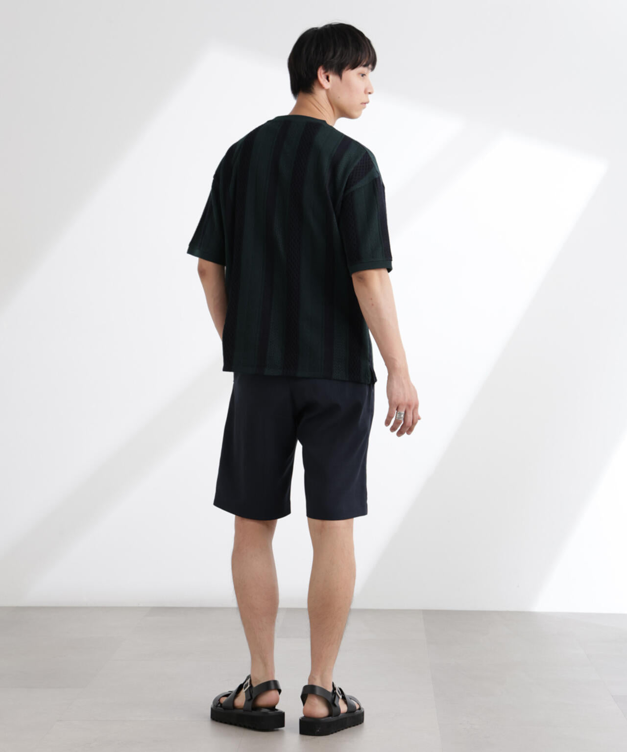 ストライプジャガードTシャツ 半袖 6725124221