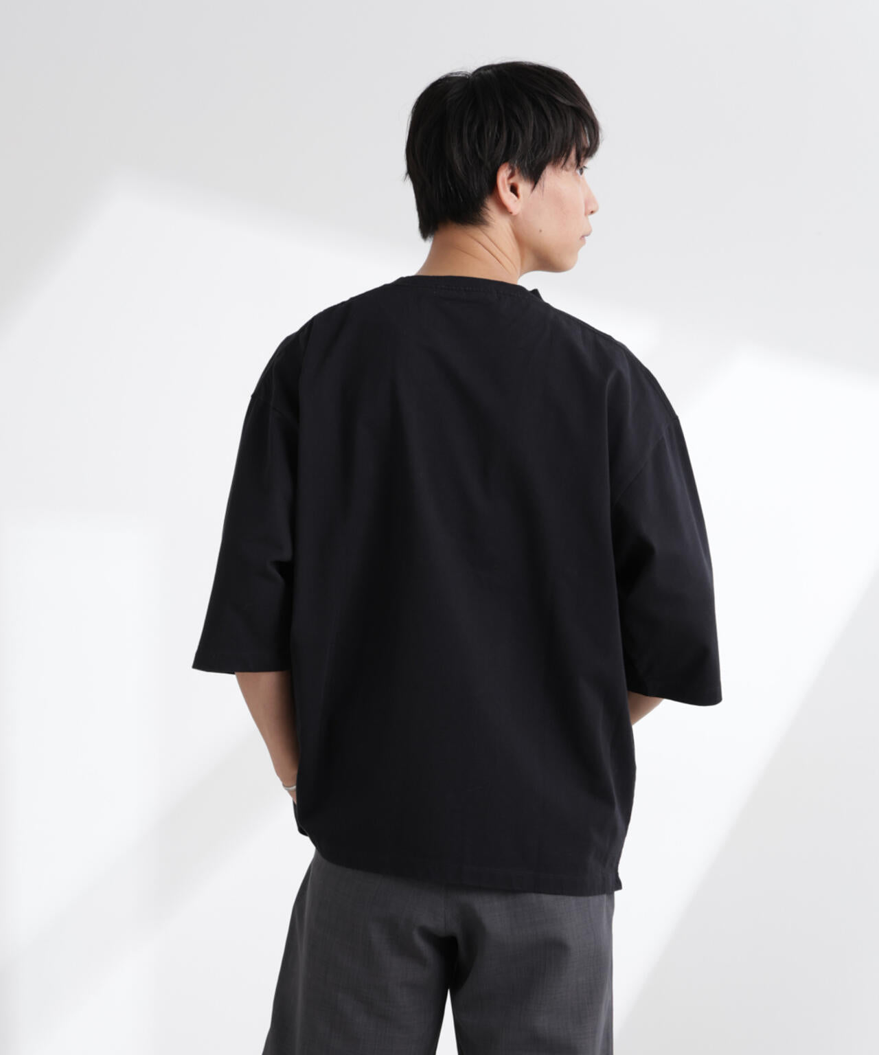 ルーズフィット ワイドスリーブ Tシャツ 7分袖