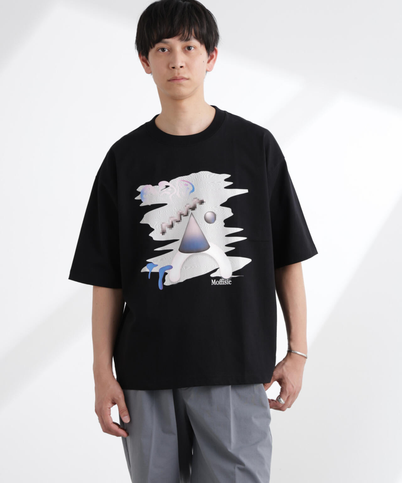 Fabrice Hybert アートＴシャツ MOFFISIE」1.0 オリジナルプリント Tシャツ 半袖