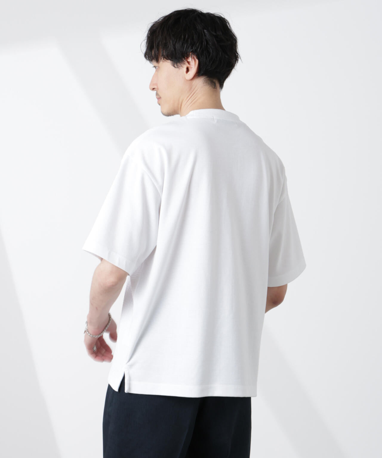 リンクス ジャガード コンビ Tシャツ