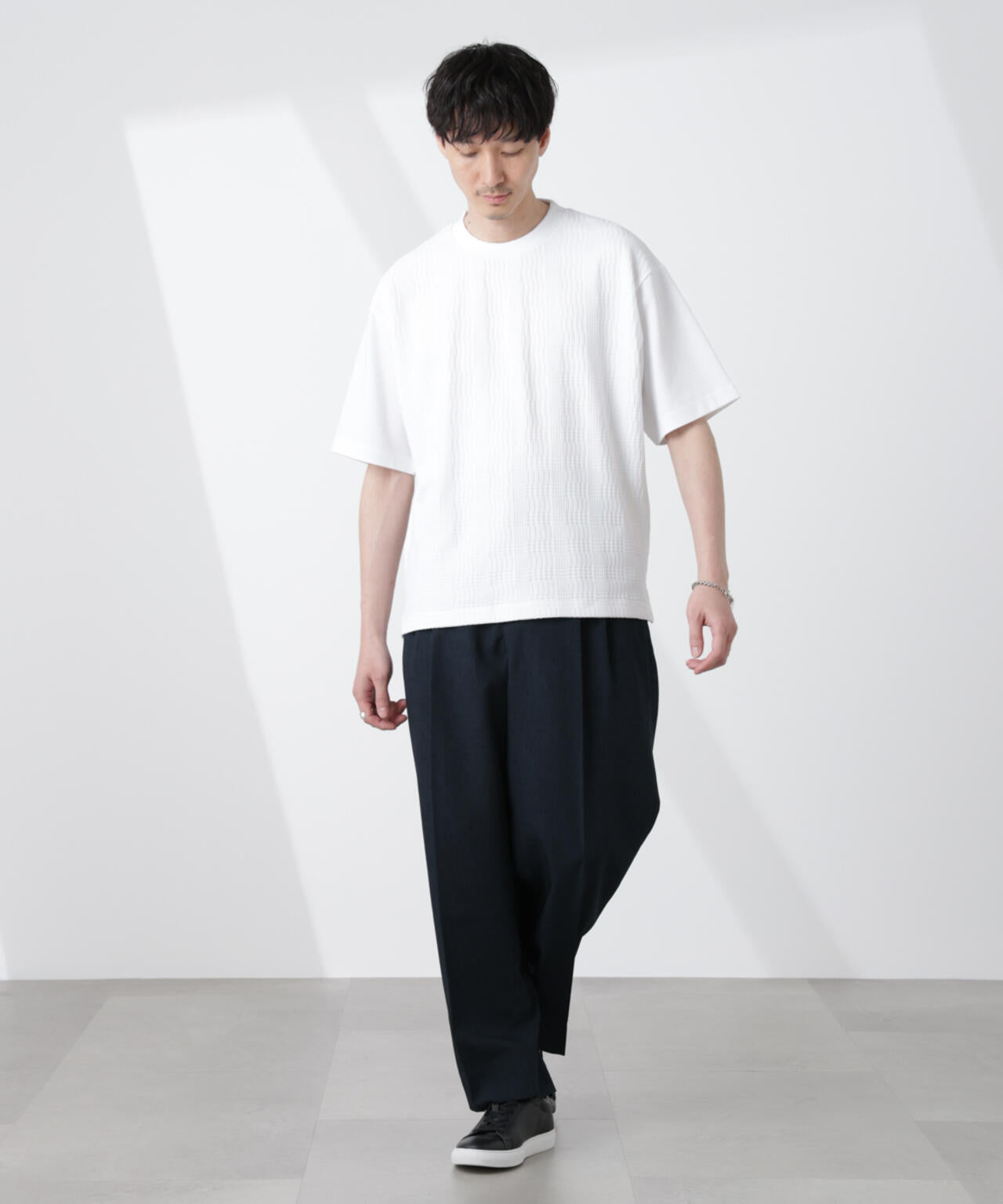 リンクス ジャガード コンビ Tシャツ