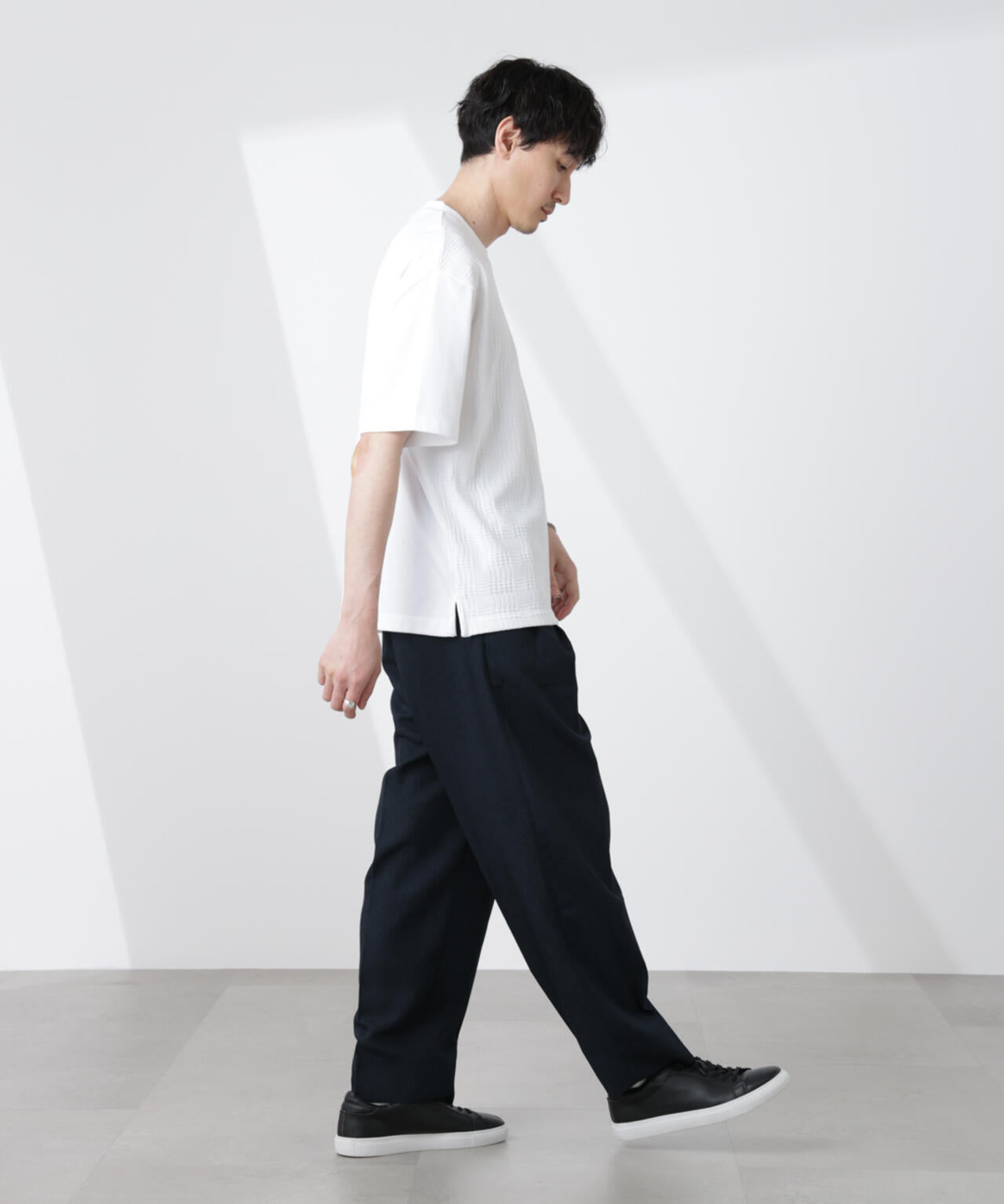 リンクス ジャガード コンビ Tシャツ