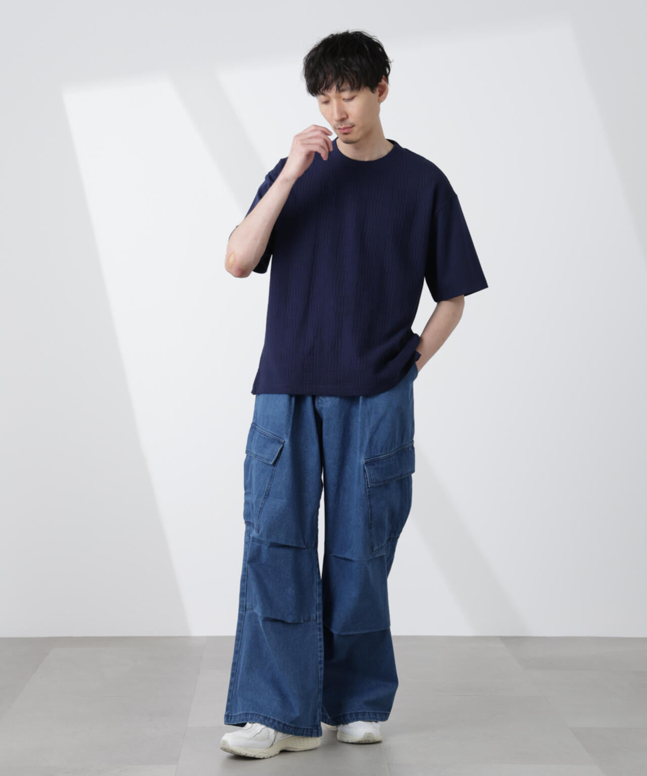 リンクス ジャガード コンビ Tシャツ