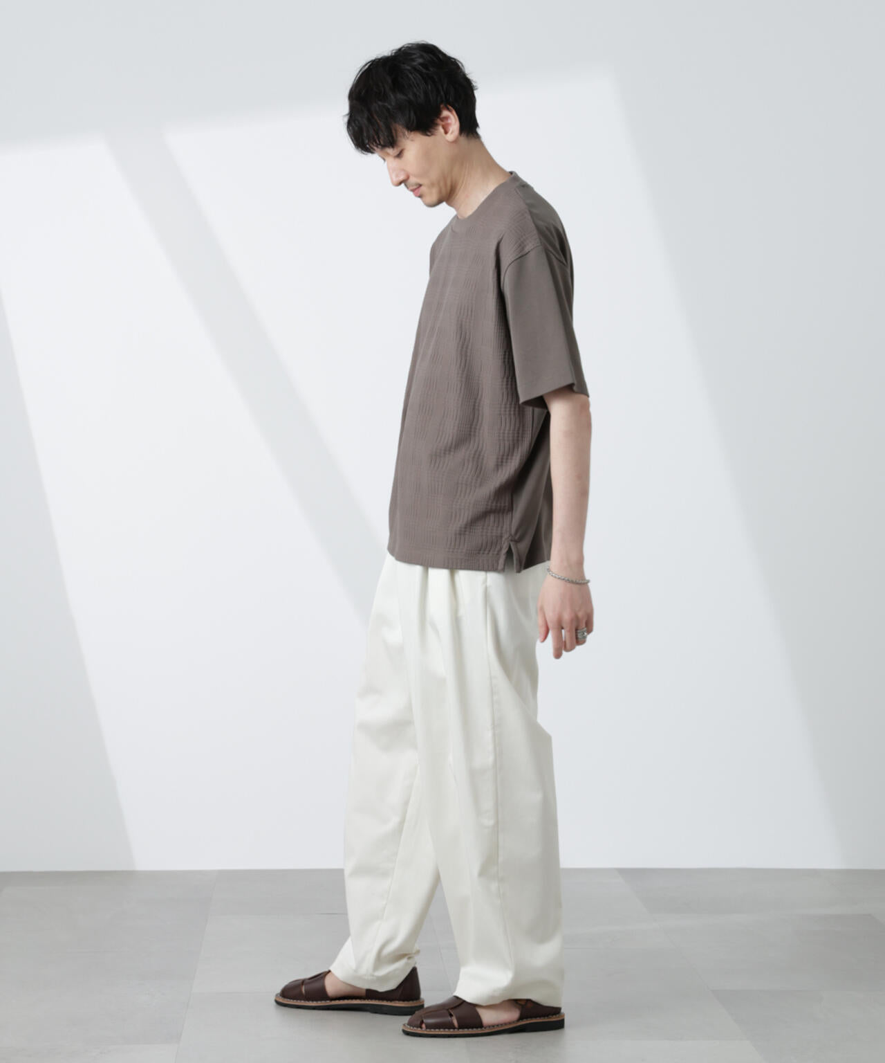 リンクス ジャガード コンビ Tシャツ