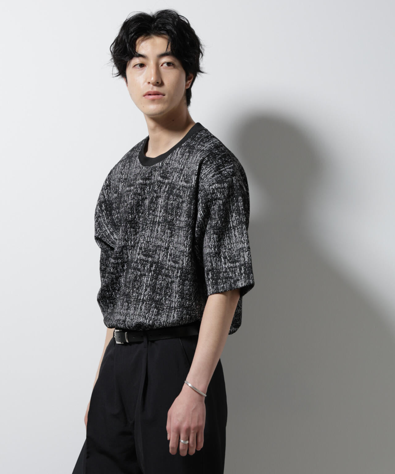 パターンジャガードワイドTシャツ 6725124229